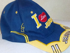 Cap inscribed with "I Love you JESUS."