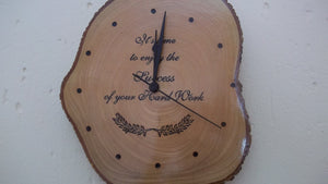 Wooden Clock - It's time to enjoy the Success of your Hard Work.