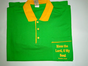 Short Sleeve Polo T-Shirt - "Bless the LORD, O my Soul. Psalms 103:1"