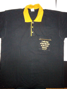 Short Sleeve Polo T-Shirt - "I will sing of the Mercies of the LORD Forever. Psalms 89:1."