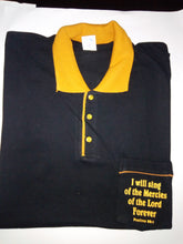 Load image into Gallery viewer, Short Sleeve Polo T-Shirt - &quot;I will sing of the Mercies of the LORD Forever. Psalms 89:1.&quot;