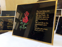 Load image into Gallery viewer, Christian Glass Message Plaque - The LORD bless you and keep you......Num 6:24-26