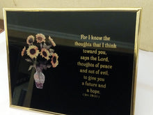 Load image into Gallery viewer, Christian Glass Message Plaque–For I know the thoughts I think toward you, says the LORD(Jer 29:11)