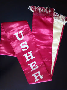 Usher Belt - Red (Wine) & Cream (Double-Sided Wear)
