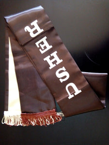 Usher Belt - Chocolate Brown & Cream (Double-Sided Wear)